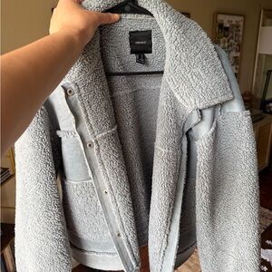 Forever 21 Gray Sherpa Jacket